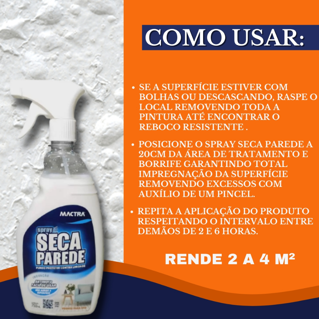 Spray Seca Parede Mactra 750ml