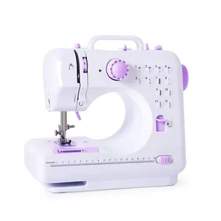 Mini Maquina Costura Elétrica 12 Pontos + Pedal Bivolt 110v-220v