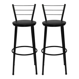 Kit 2 Banquetas Alta Bistrô Bancos Cozinha Bar Balcão Direto da Fabrica Promoção Envio Imediato