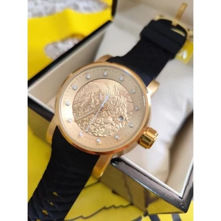 Relógio Invicta Yakuza Automático Dourado e Preto Prova d'água Em Oferta