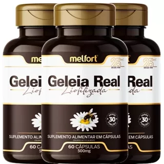Kit 2 x Geleia Real liofiizada 500mg 120 Cáps Suplemento