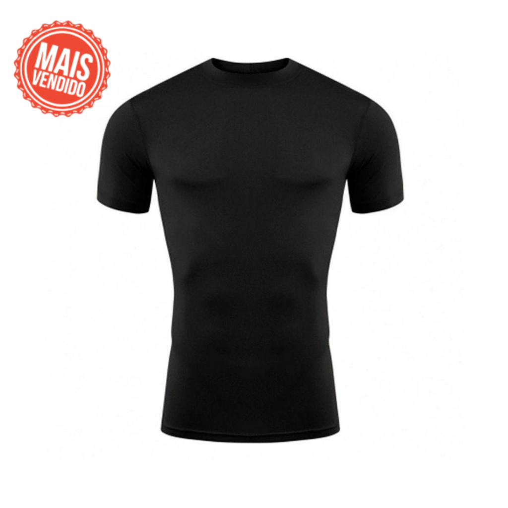 Camisa Curta Masculina Uv 50+ DryFit Térmica Segunda Pele Treino Fitness