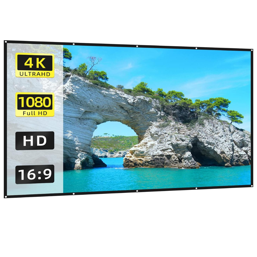 Tela Projetor Branca Reflexiva Dobrável Alta Densidade Com Ganchos Full HD para Hy300 Magcubic Epson