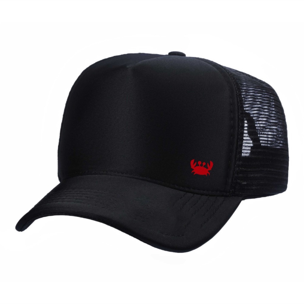Boné Trucker Telinha Aba Curva Relaxado Com Regulagem Preto Boné Trucker Telinha Aba Curva Relaxado Com Regulagem Preto