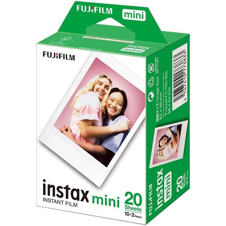 Filme Papel Fotográfico Fujifilm Instax Mini 20 Fotos 54x86mm com