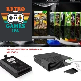 HD 500GB INTERNO XBOX 360 RGH LOTADO ( Emuladores e Aurora )