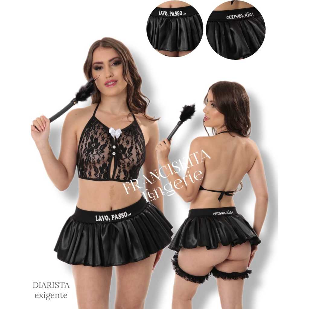 Diarista Exigente Luxo sex Fantasia Carnaval Mulher Festa fantasy