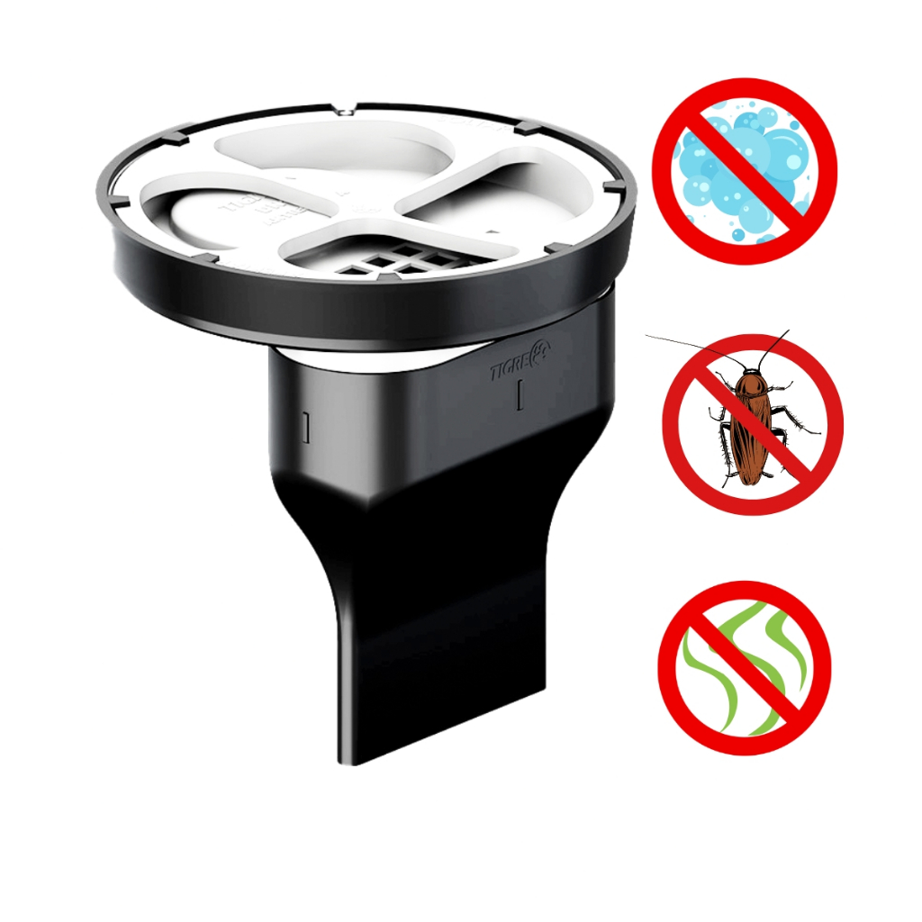 Ralo Anti-espuma Anti Barata E Elimina Mal Cheiro Sem Grelha Tigre