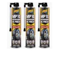 KIT 3 Reparador Spray Instantâneo De Furo Pneu 400ML 260G Carro - Bike - Moto Profissional