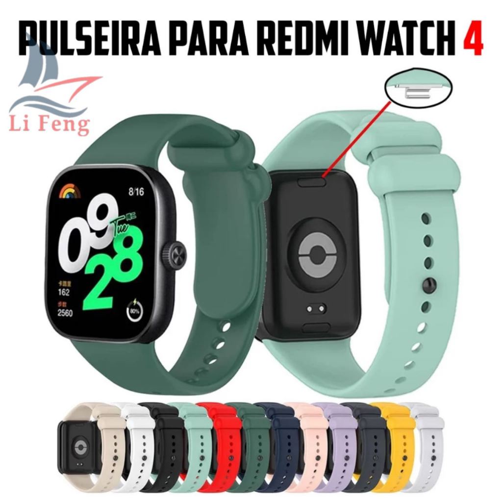 Pulseira De Silicone Para Xiaomi Redmi Watch 4/Band 8 Pro