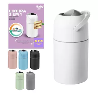 Lixeira mágica Antiodor 3 em 1 para descarte de fraldas/pet