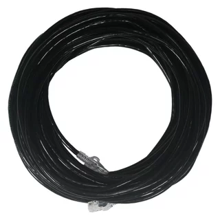 Cabo de Rede CAT6 20 Metros 20m Preto UTP Gigabit Crimpado Testado LAN CFTV