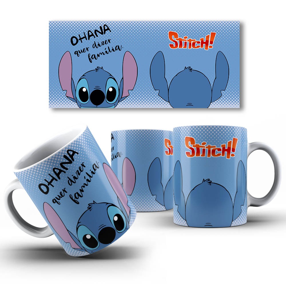 Caneca Stitch Ohana Personalizada Lilo Stitch | Shopee Brasil