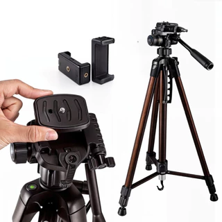 Tripé Profissional Para Câmera E Celular 1,6M Universal Com bolsa de transporte 360 Graus alumínio ajustável com nivelador