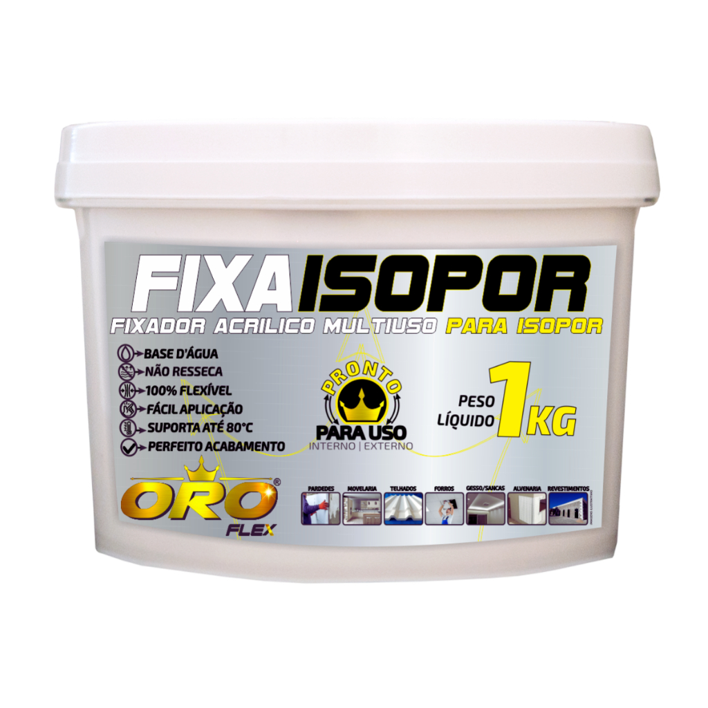 Cola Adesivo Fixa Forte Isopor 1kg Branco