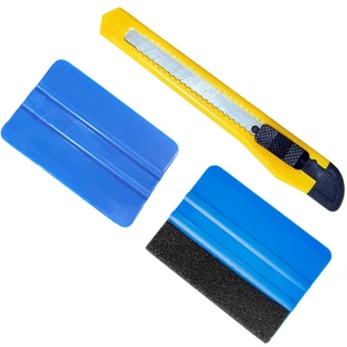 Espátula De Silicone E Estilete Para Aplicação Vinil Adesivo Multiuso Para Envelopamento