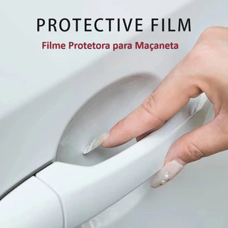 LP98 - 4 Pcs Adesivos Protetor Filme Película Maçaneta Da Porta Do Carro Tigela Etiqueta Volkswagen Polo Up Fox Gol Voyage