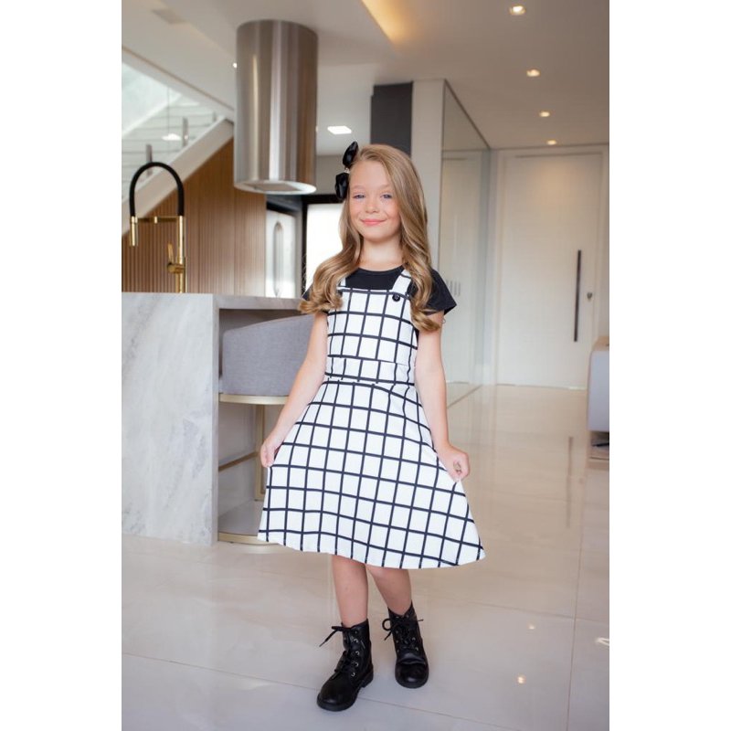 Jardineira Salopete Infanto Juvenil Malha Suplex Premium Moda