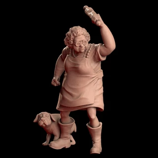 Muriel, Coragem, o cão covarde | Miniatura para Boardgame, Zombicide, Colecionável, Zombie