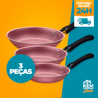 Jogo de Frigideiras 3 Peças Caribe Tramontina