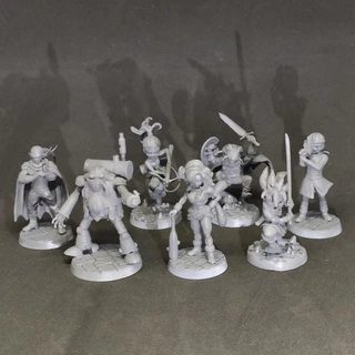 Miniaturas Chrono Trigger 32mm | Marle Frog Crono Magus Robo Lucca Ayla, Marle, Magus para board game RPG