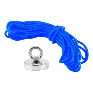 Kit Pesca magnética imã De Neodímio 42mm Suporta Até 60kg + Corda