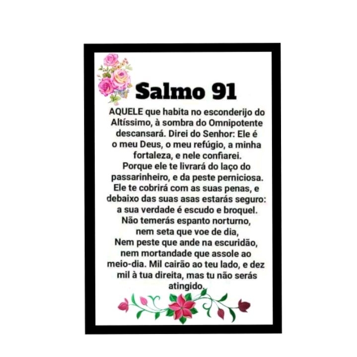 Quadro salmo 91 com moldura 30x21cm quadro decorativo | Shopee Brasil