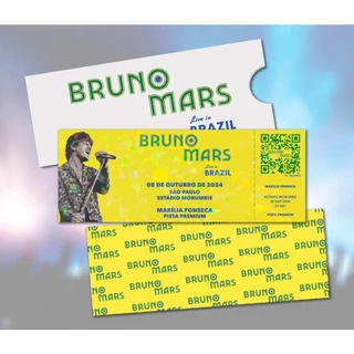 Ingresso Holográfico Personalizado - Bruno Mars 2024