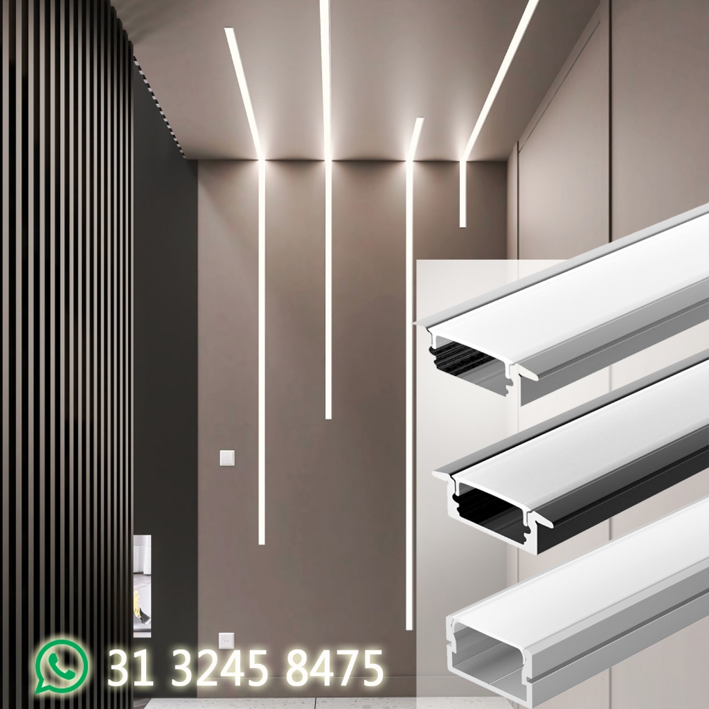 Perfil de LED Sobrepor 20X10 Barra Archi Alumínio