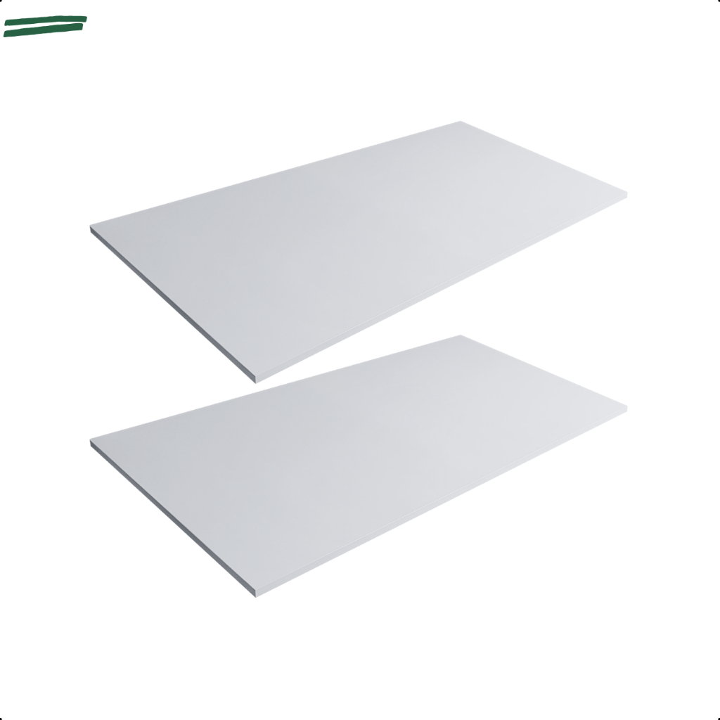Kit 2 Prateleira Branca 90X50 Tampo Tabua Mdf Organizadora Decoração Cozinha Quarto Banheiro Sala