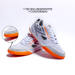 Chuteira Futsal/Quadra/Salão PRO 5 PREMIUM Masculino Feminino Tecido Reforçado Costurada Sola Antiderrapante Confortável
