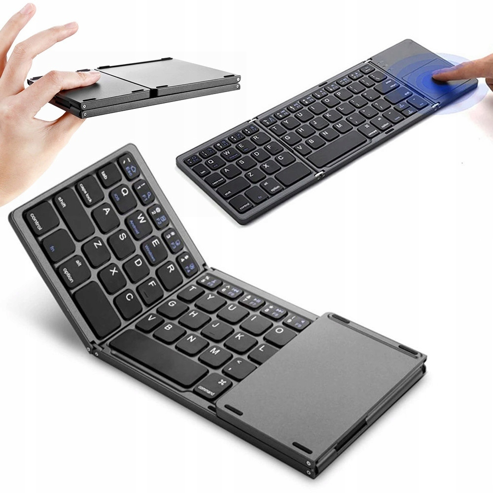 Mini Teclado Touch Dobrável Bluetooth Para Celular E Tablet