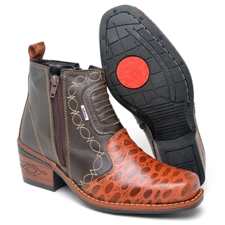 Bota de Rodeio Masculina Butina Texana Country Couro
