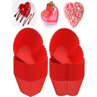 Kit 6 Formas De Silicone Cupcake Coração em Oferta na Shopee