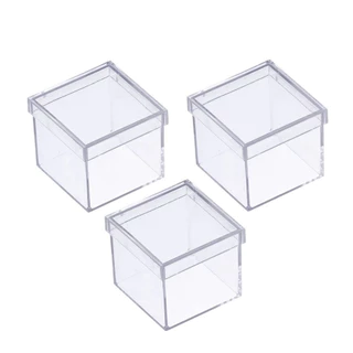 Kit 50 Caixinhas Acrílicas 5x5 cm para Aniversário Lembrancinha Festa