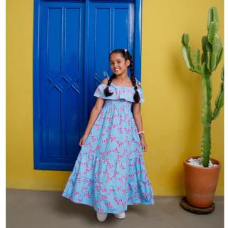 Vestido Longo infantil juvenil ciganinha 10/12/14