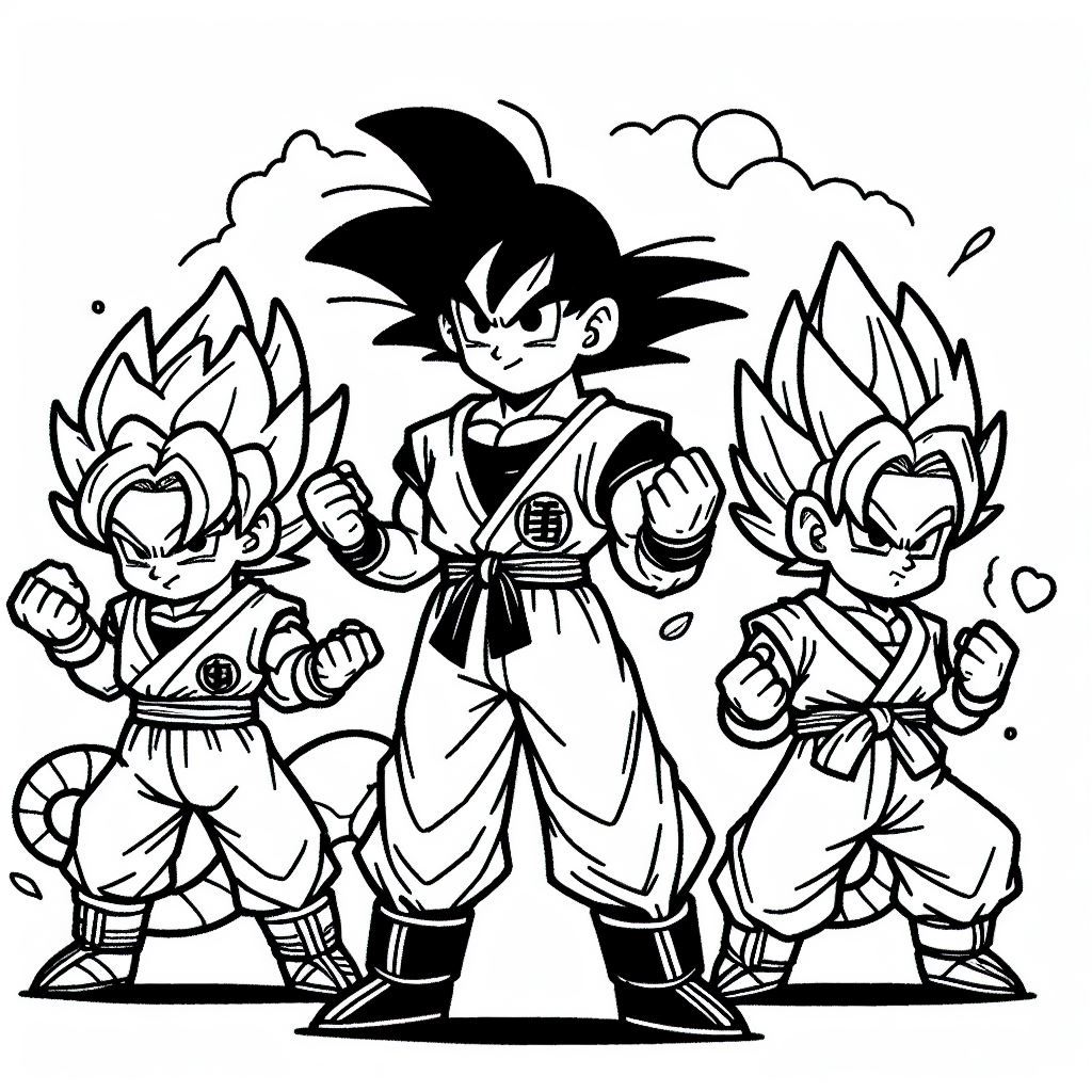 dragon ball z desenho para colorir