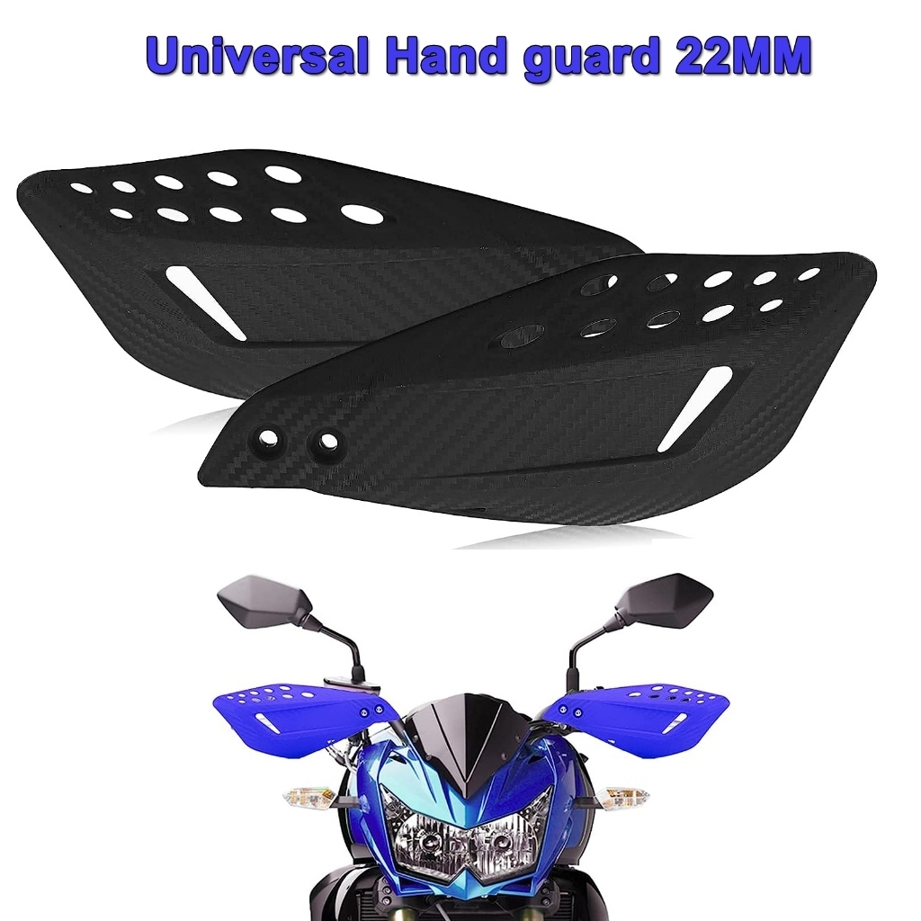 Kit 2 Protetor Mão Modelo Vector Moto Preto Manopla Punho Nylon Guidão（preto）