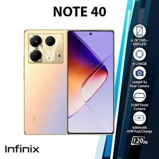 Smartphone Infinix Note 40 256GB - 8GB Cam 108MP - Carregamento sem fio