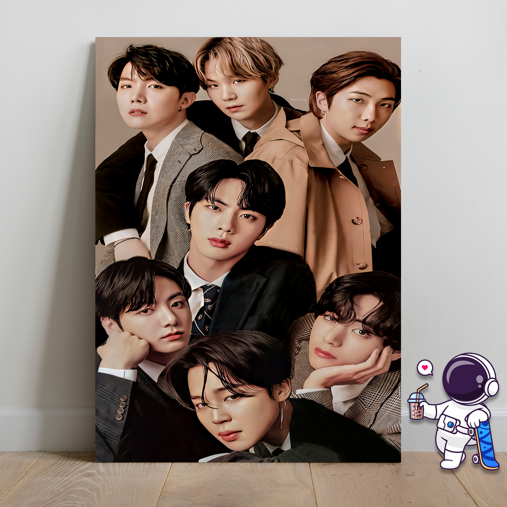 Kit 3 Quadros Decorativos BTS K-POP 20x28 40x28CM MDF | Shopee Brasil