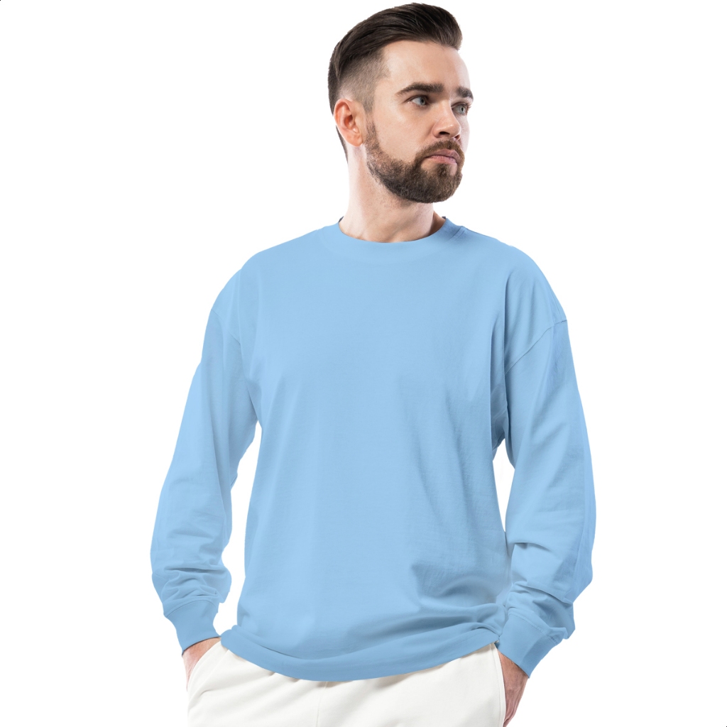 Moletom Sem Capuz Gola Redonda Liso Blusa Frio Casaco Masculino