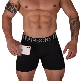 Kit 10 Cuecas Boxer com Forro de algodão interno molde grande lisas originais