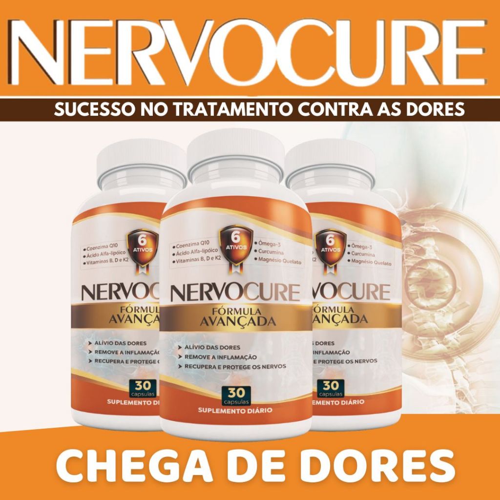 Kit Suplemento Nervocure Energy Coq10 Ômega 3 tratamento dores, articulações - 3un