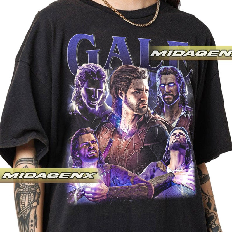 camiseta tshirt Gale Baldurs Gate vintage, Unisex T-Shirt camisa basica algodão