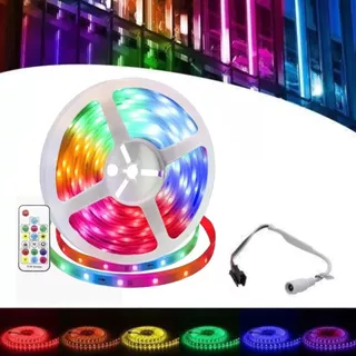 Fita Led Rgb Digital 2811 12V Endereçavel Ip67 300 Led 5 Metros 60 Leds/M A Prova D'Agua
