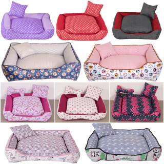 Cama Pet * QUEIMA DE ESTOQUE * KIT Caminha Pet Diversos Modelos c/ Almofada Pet e Osso - P / M / G