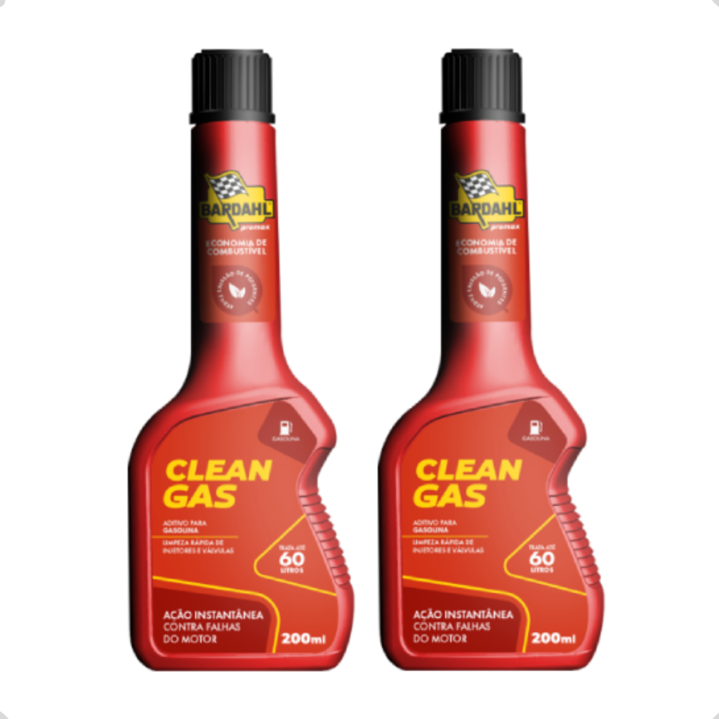 Aditivo Combustível Original Bardahl Clean Gas 200ml 02 unidades