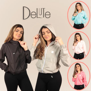 Jaqueta Feminina Delute Adulto Corta Vento sem Forro Esportiva Ultra Leve Resistente à Água Lisa em Oferta na Shopee