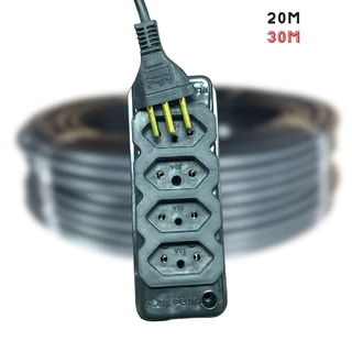 Extensão Cabo PP TOP PREMIUM Com 20/30 Metros 10A E 20A