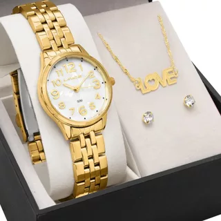 Kit Relógio Lince Feminino com Colar e Brincos LRGH204L30K08JB2KX